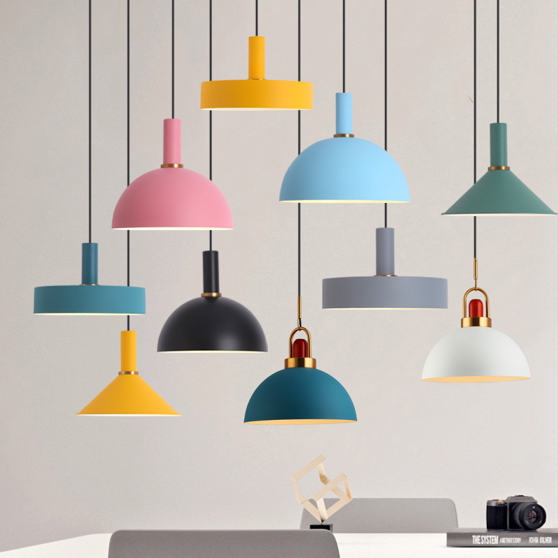 Home Bar And Counter - İskandinav LED kolye ışıkları Metal Minimalist