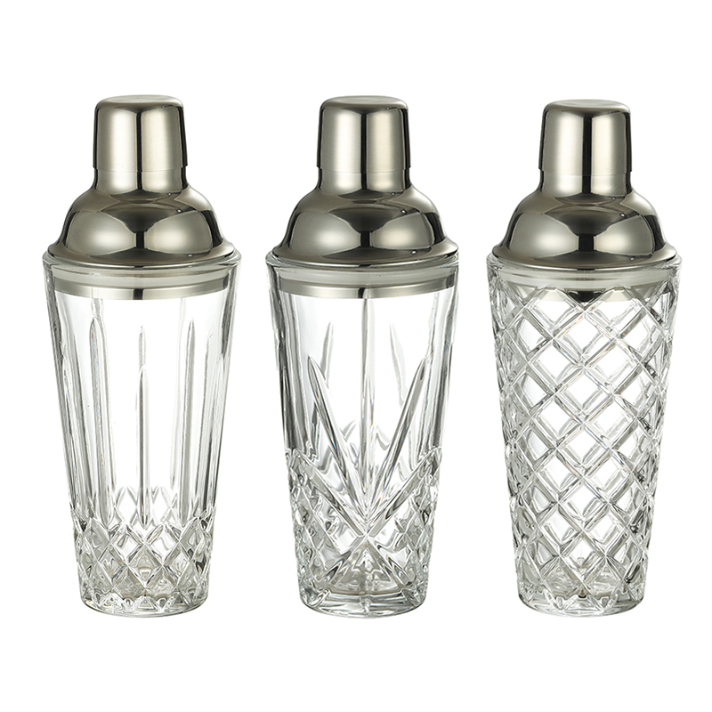 Bitters Bottle Set - Kristal Dublin cam kokteyl çalkalayıcı, 17oz