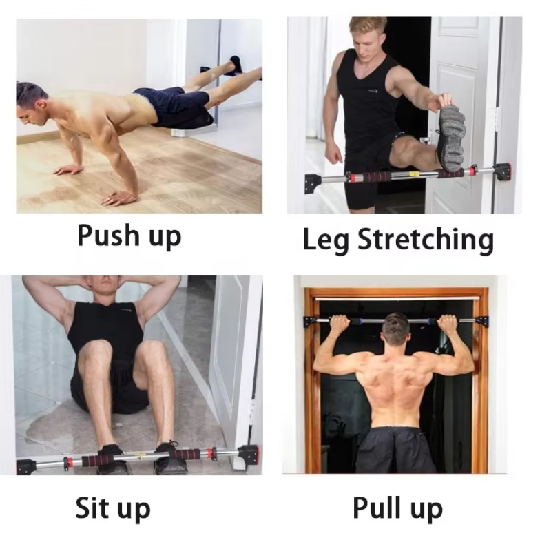 Home Bar And Gym - Ayarlanabilir Çelik Yatay Barfiks Çubuğu Kapı