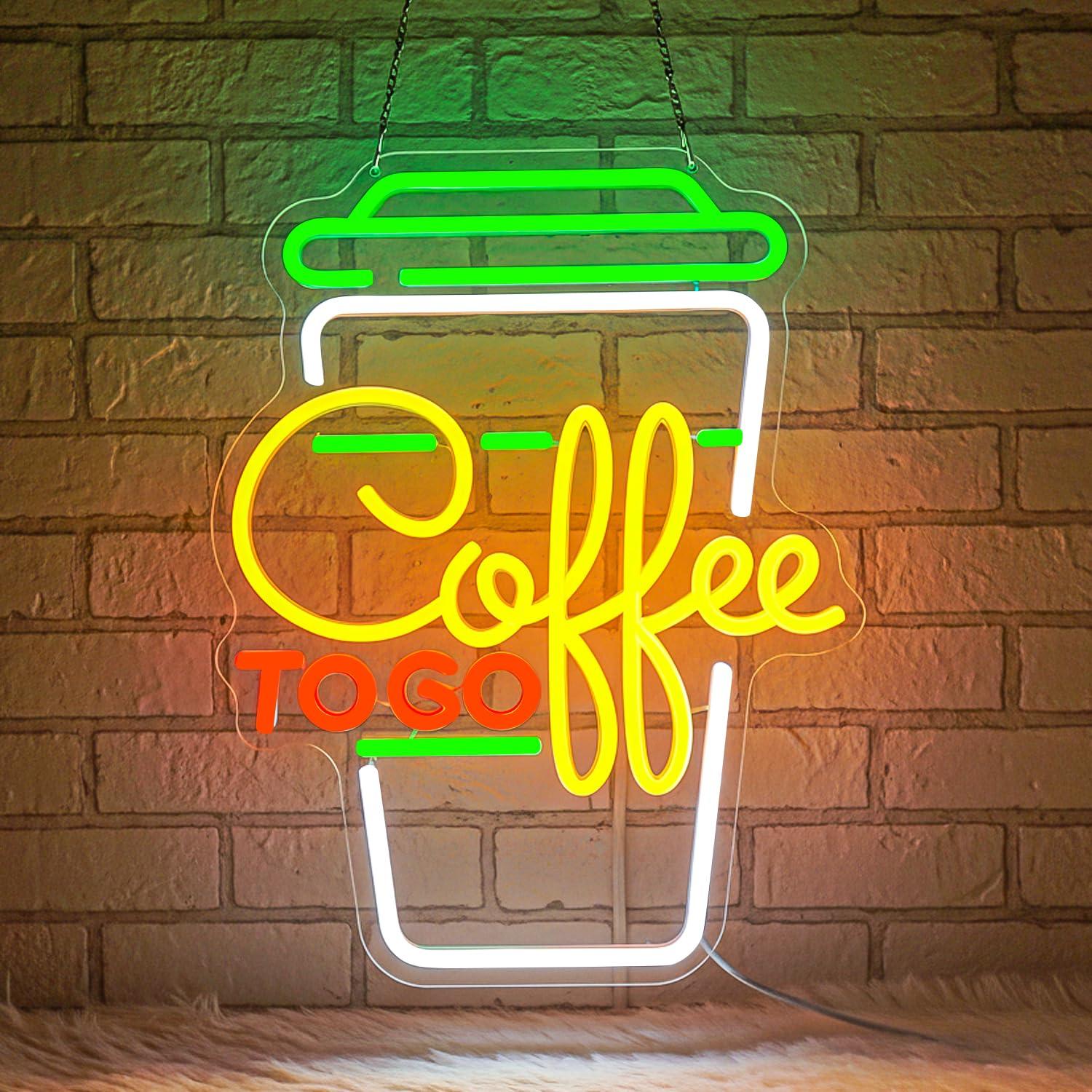 Home Bar And Kitchen - Kahve Neon Tabelası USB Kısılabilir LED