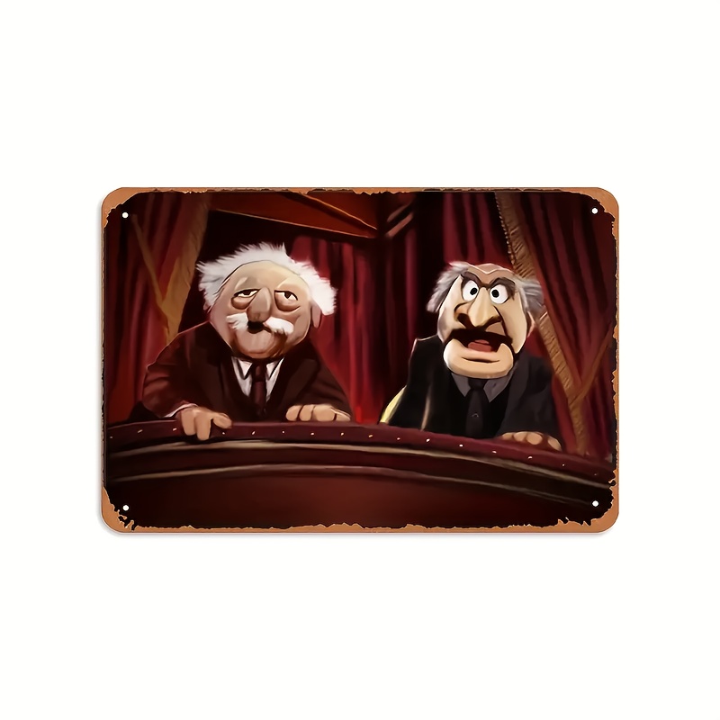 Home Bar And Theater - Statler & Waldorf Vintage Metal Duvar