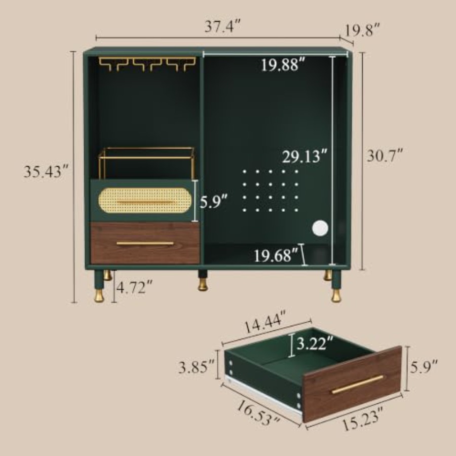 Mini Buzdolabı Alanlı Bar Dola - Home Bar And Fridge incelemesi ve fiyatı